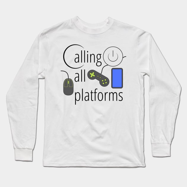 Podcast Logo Long Sleeve T-Shirt by Calling All Platforms Podcast